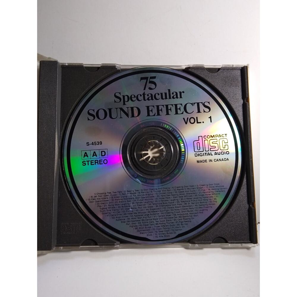 75 Spectacular Sound Effects Vol. 1 CD 1980s Sound Effects AAD Digital - Picture 2 of 3